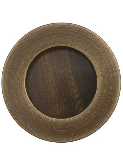 1 7/8 inch Round Flush Pull in Antique Brass.